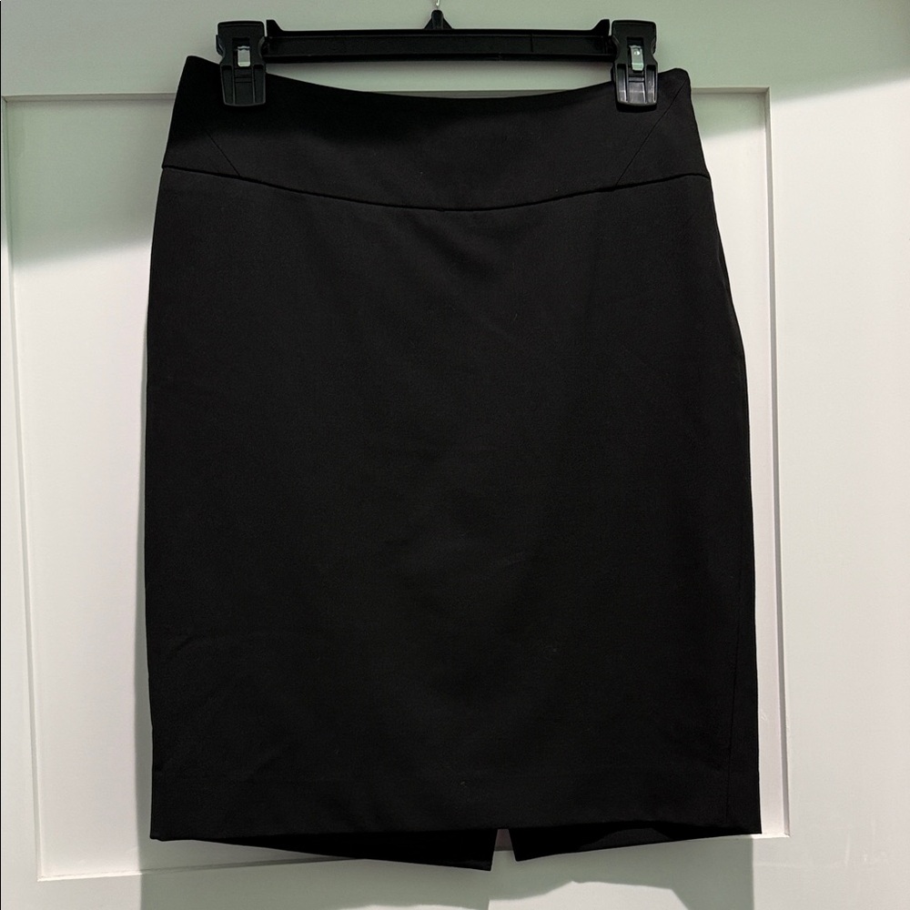 The Limited Black Mini Skirt with Subtle Front Vent